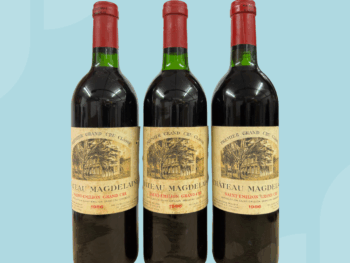 3x bottles Chateau Magdelaine St Emilion Grand Cru 1986